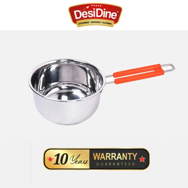 Stainless Steel Sauce Tea Pan with Handle Induction Flat Base (S,M,L) - Image 6