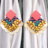 Fabric Earring With Ghungroo - Image 2
