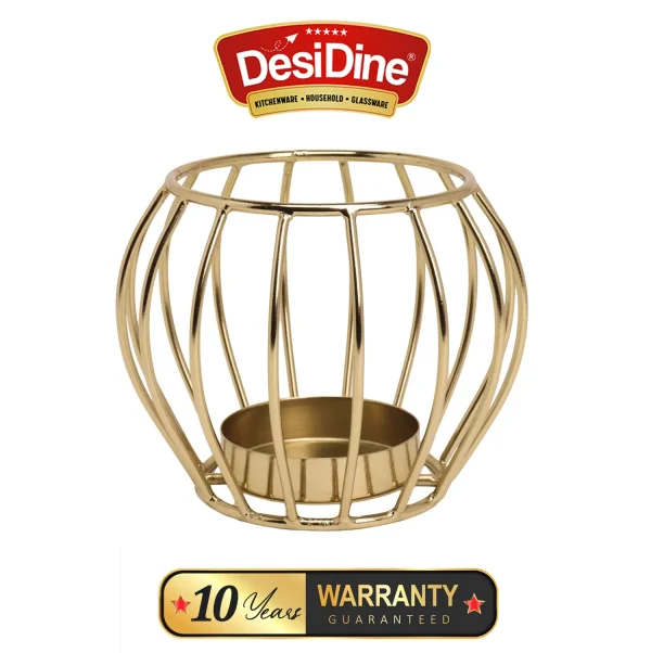 Desidine Gold-Toned Textured Votive Tealight Holder - Image 3