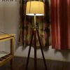 Tripod Floor Lamp | Antique Designed Jute Fabric With Khadi Shade Decorative - Image 4