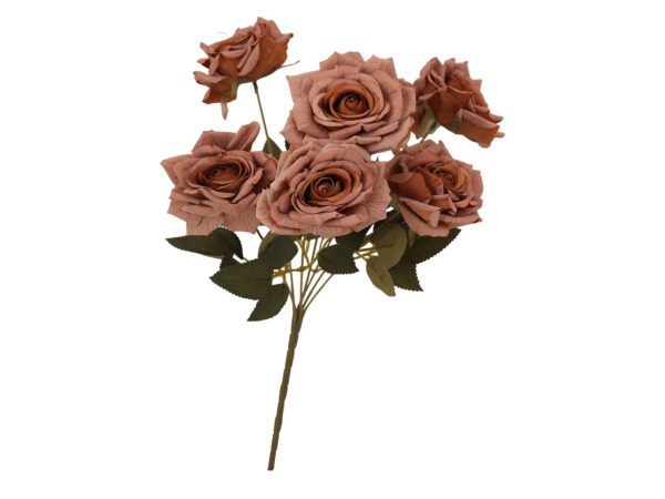 Dusty Blue French Rose Stem Blue Artificial Flowers - Image 2
