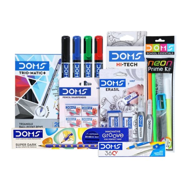 DOMS Stationery Smart Kit | 37 Item | Stationery Item for School, Office | Combo Pack