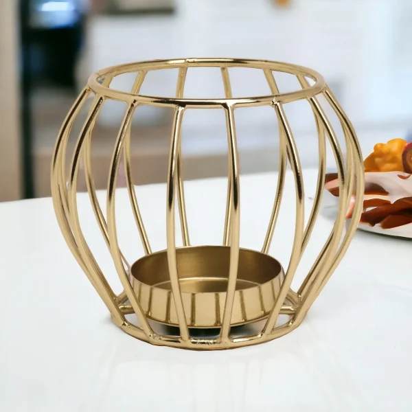 Desidine Gold-Toned Textured Votive Tealight Holder - Image 4