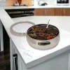 Desidine Stainless Steel Belly Shape Masala Box with Lid - Image 4