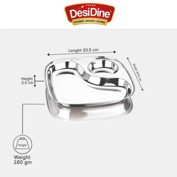DESIDINE Stainless Steel 2 in 1 Snack Plates - Image 4