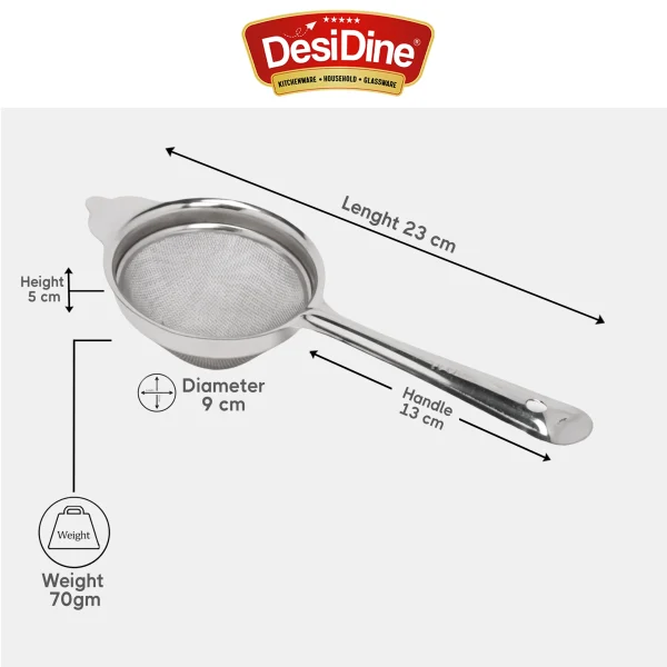 DesiDine Stainless Steel Tea Strainers - Image 4
