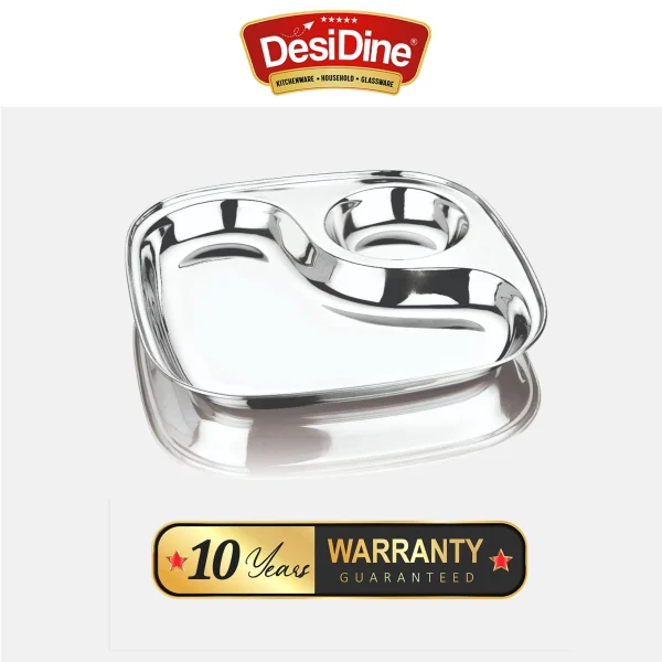 DESIDINE Stainless Steel 2 in 1 Snack Plates - Image 5