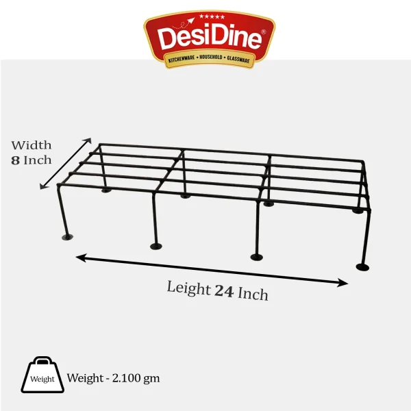 DesiDine Powder Coated Metal Planter Stand for Outdoor or Indoor Planters for Home & office - Image 2