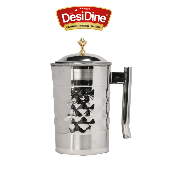 Desidine Diamond Look Steel Jug For Serving Water
