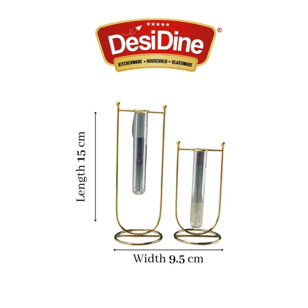 Desidine Test Tube Planter With Golden Stand - Image 2