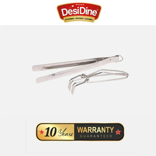 DesiDine Stainless Roti Tong & Pakkad Combo Pack of 2 - Image 4