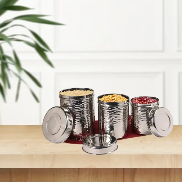 DesiDine Stainless Steel Hammered Dabba Sets - Image 5
