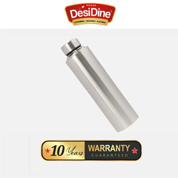DESIDINE Stainless Steel Drinking Water Bottle 1000 ml – Silver - Image 5