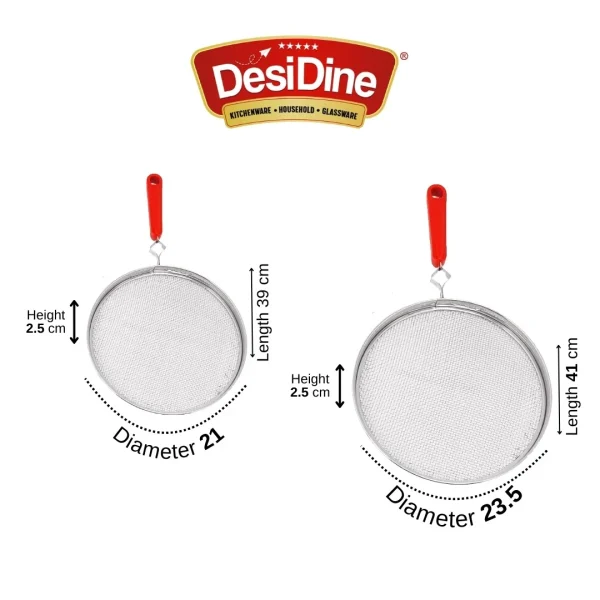 DesiDine Stainless Steel Papad Roast Jali Set of 2 pc - Image 4