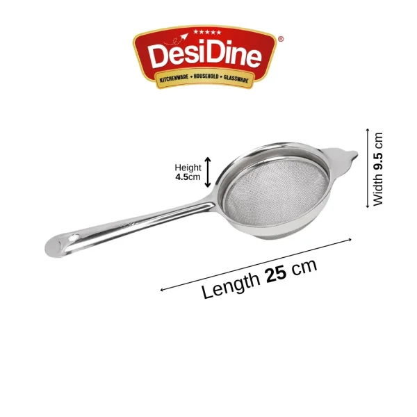 Stainless Steel Dolphin Double Mesh Tea Strainer, Set of 2 - Image 3