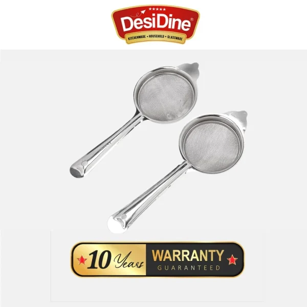 Stainless Steel Dolphin Double Mesh Tea Strainer, Set of 2 - Image 4