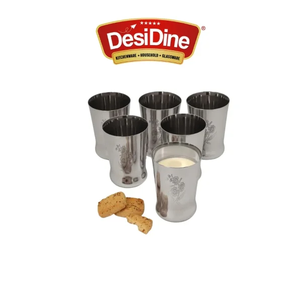 DesiDine Stainless Steel Serving Glasses