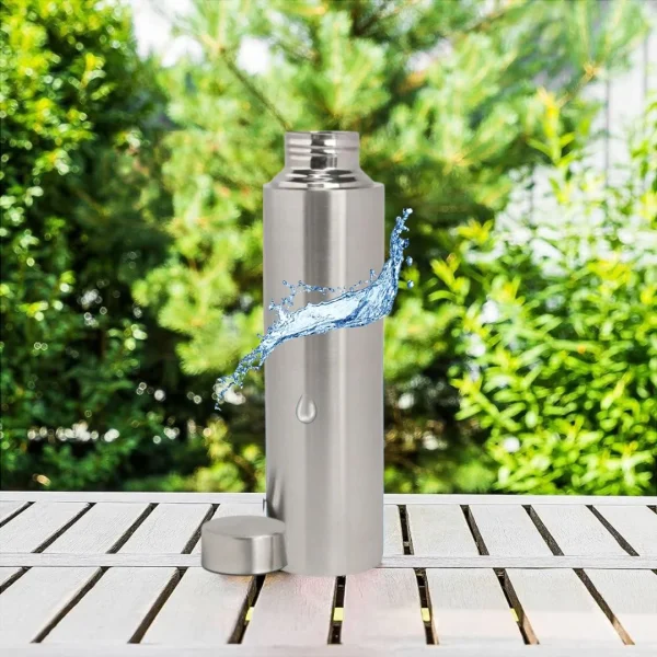 DESIDINE Stainless Steel Drinking Water Bottle 1000 ml – Silver - Image 6