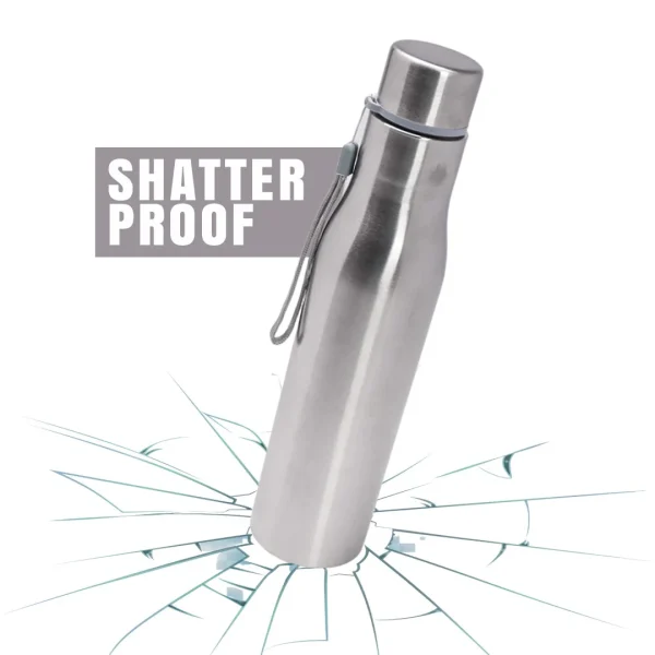 DesiDine Single Wall Multipurpose Stainless Steel Water Bottle 1 L/Water Bottle - Image 3