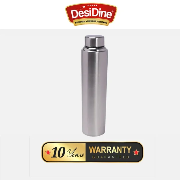 DesiDine Stainless Steel Water Bottle 900 ml/Water Bottle Silver, Pack Of 1 - Image 5