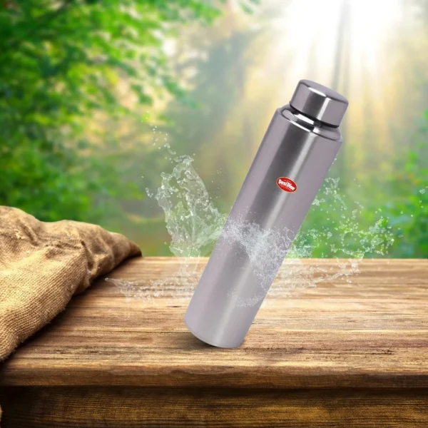 DesiDine Stainless Steel Water Bottle 900 ml/Water Bottle Silver, Pack Of 1 - Image 6